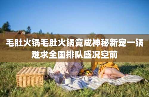 毛肚火锅毛肚火锅竟成神秘新宠一锅难求全国排队盛况空前