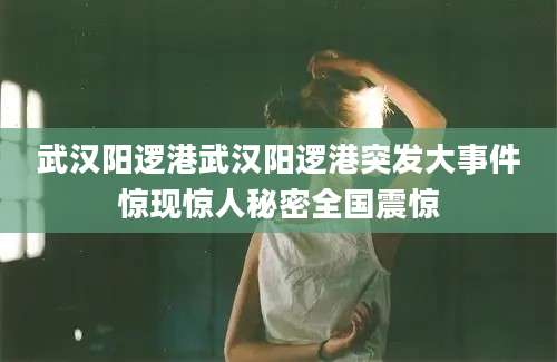武汉阳逻港武汉阳逻港突发大事件惊现惊人秘密全国震惊