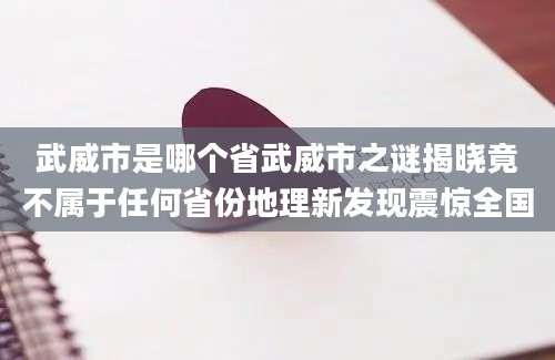 武威市是哪个省武威市之谜揭晓竟不属于任何省份地理新发现震惊全国