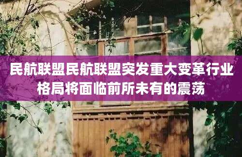 民航联盟民航联盟突发重大变革行业格局将面临前所未有的震荡