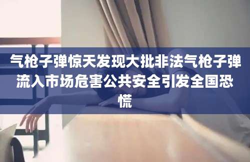 气枪子弹惊天发现大批非法气枪子弹流入市场危害公共安全引发全国恐慌