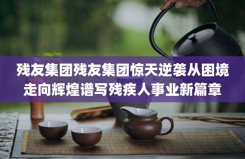 残友集团残友集团惊天逆袭从困境走向辉煌谱写残疾人事业新篇章