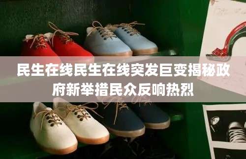 民生在线民生在线突发巨变揭秘政府新举措民众反响热烈