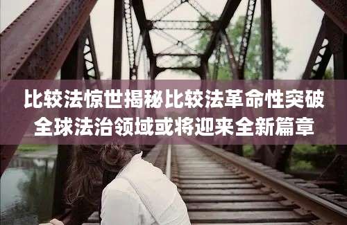 比较法惊世揭秘比较法革命性突破全球法治领域或将迎来全新篇章