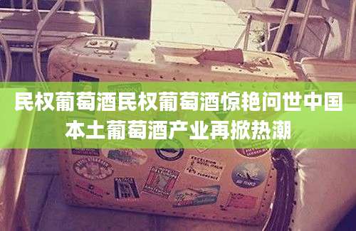 民权葡萄酒民权葡萄酒惊艳问世中国本土葡萄酒产业再掀热潮