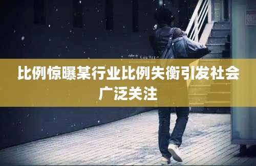 比例惊曝某行业比例失衡引发社会广泛关注