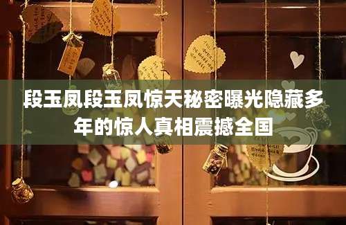 段玉凤段玉凤惊天秘密曝光隐藏多年的惊人真相震撼全国