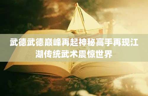武德武德巅峰再起神秘高手再现江湖传统武术震惊世界